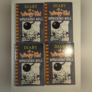 Set of four brand new books Wrecking Ball Diary of a Wimpy Kid Book 14 Kinney
